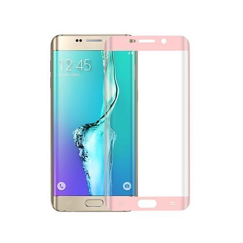0.1mm Pet Kaareva Näytönsuoja Samsung Galaxy S6 Edge Plus Puhelimelle Pinkki