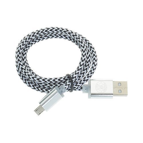 1m Hamppu Mikro Usb Latauskaapeli Valkoinen