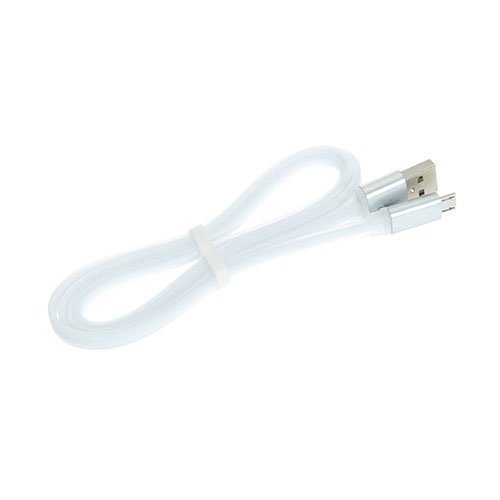 1m Jelly Mikro Usb Kaapeli Valkoinen / Hopea