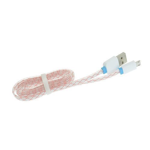 1m Kudottu Mikro Usb Kaapeli Valkoinen