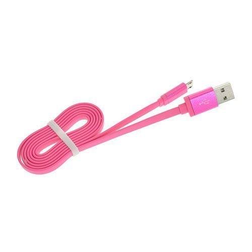 1m Litteä Mikro Usb Kaapeli Tableteille Ja Älypuhelimille Pinkki