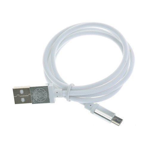 1m Verkko Mikro Usb Kaapeli Valkoinen