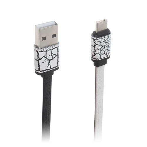 2-In-1 Micro Usb Data Latauskaapeli Iphone Samsung Laitteille Valkoinen