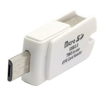 2 in 1 MicroUSB / USB 2.0 OTG microSD Kortinlukija