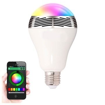2-in-1 Väriävaihtava LED-Valo / Bluetooh-Kaiutin iOS Android