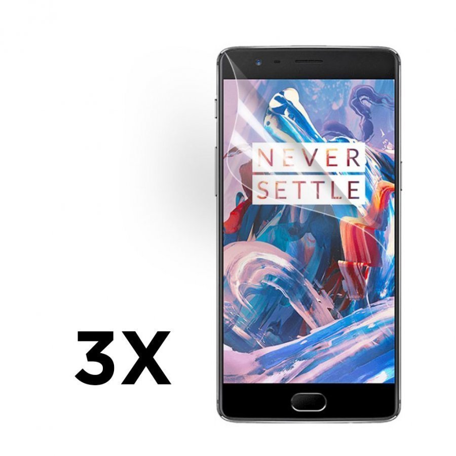 3-Pakkaus Kirkas Lcd Oneplus 3 Näytön Suojakalvo