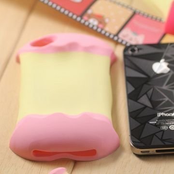 3d Apple Vaaleanpunainen Iphone 4 / 4s Suojakuori