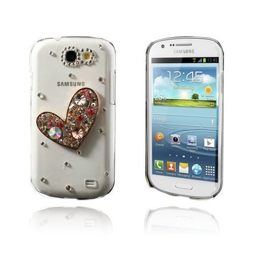 3d Bling Heart Samsung Galaxy Express Suojakuori