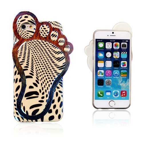 3d Foot Mustat Kuviot Iphone 6 Suojakuori