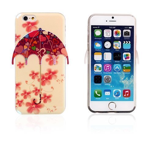 3d Umbrella Kukat & Sydämet Iphone 6 Suojakuori