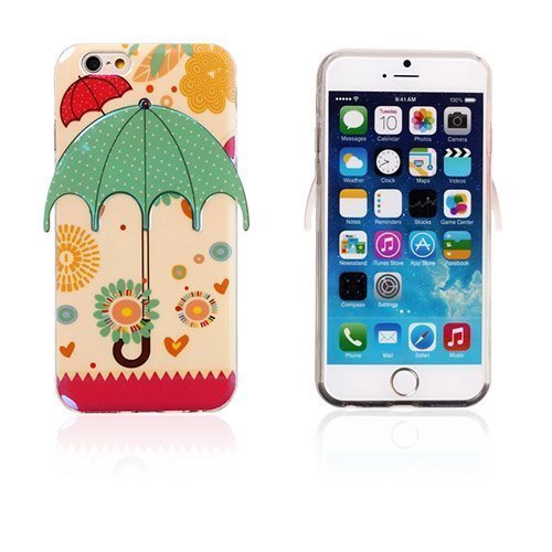 3d Umbrella Piirretty & Pilkut Iphone 6 Suojakuori