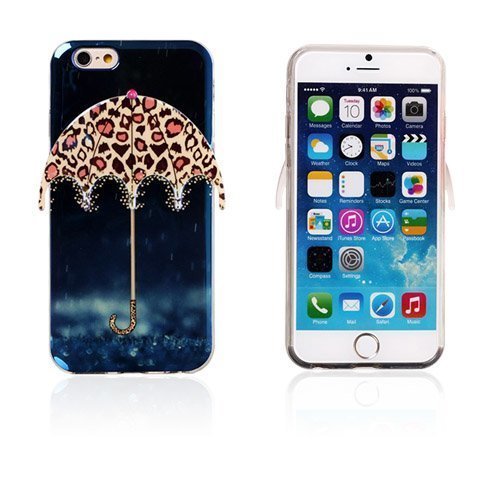 3d Umbrella Vesisade & Leopardi Iphone 6 Suojakuori