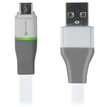 4smarts PulseCord USB 2.0 / MicroUSB-Kaapeli Valkoinen