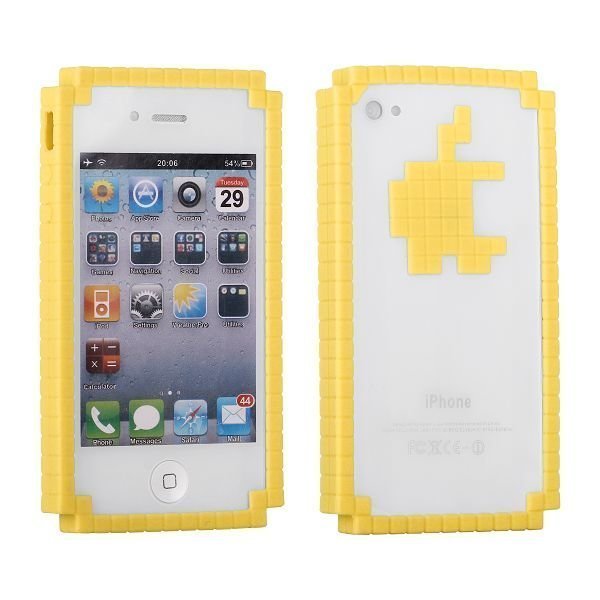 8-Bit Digital Logo Keltainen Iphone 4 / 4s Bumper