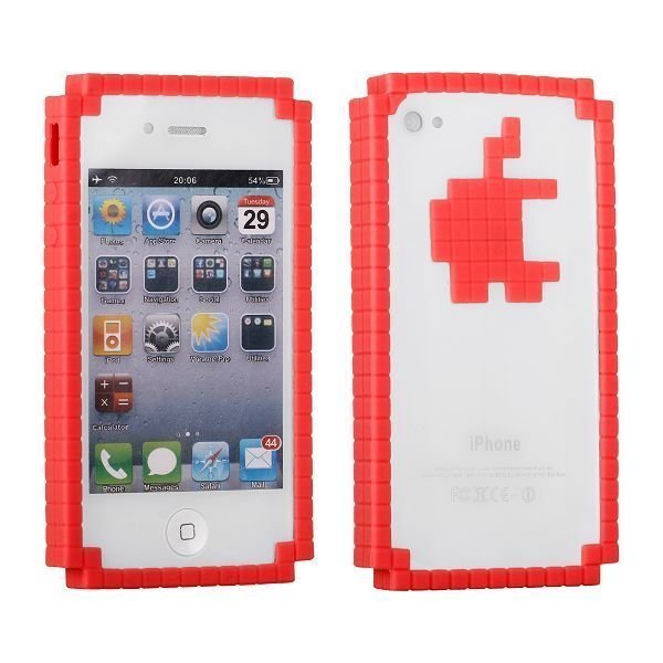 8-Bit Digital Logo Punainen Iphone 4 / 4s Bumper