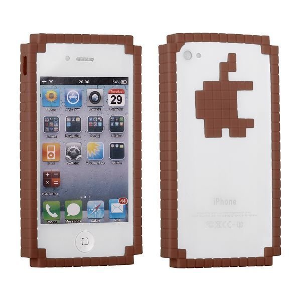 8-Bit Digital Logo Ruskea Iphone 4 / 4s Bumper