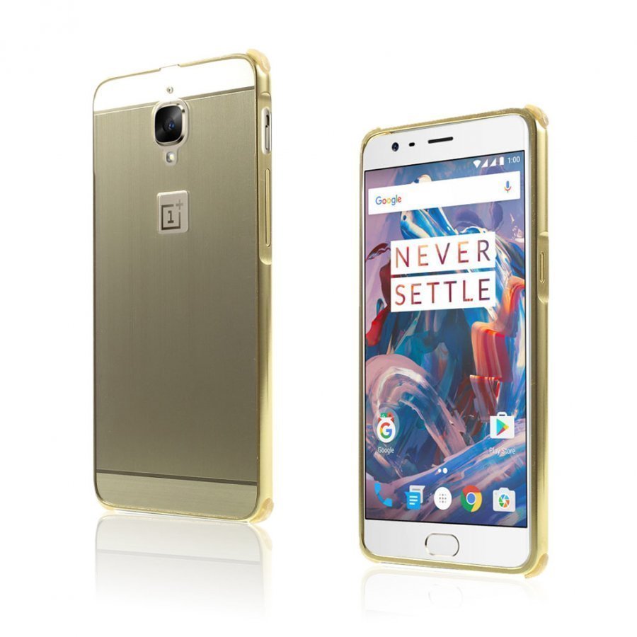 Absalon Oneplus 3 Metallikehyksinen Kuori Kulta