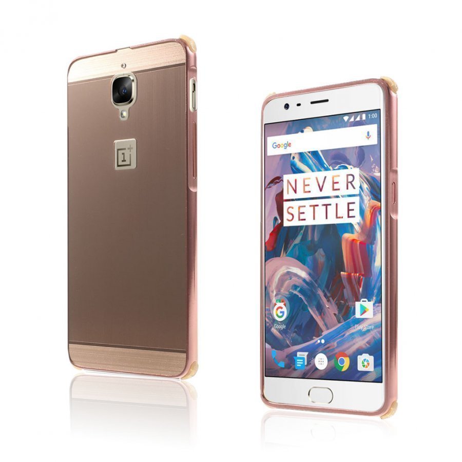 Absalon Oneplus 3 Metallikehyksinen Kuori Rosee Kulta