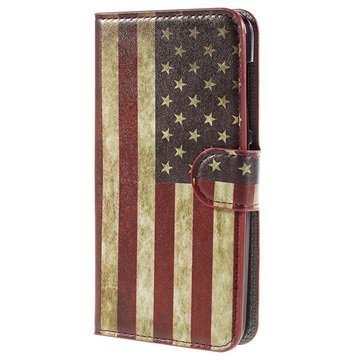 Acer Liquid Z520 Lompakkokotelo Vintage American Flag