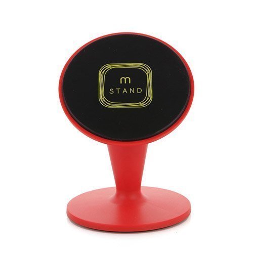 Aholdb Ms2 360-Astetta Kääntyvä Magneettinen Pöytäteline Älypuhelimille Ja Tableteille Punainen