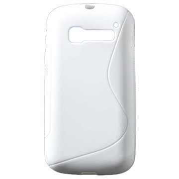 Alcatel One Touch Pop C5 S-Curve TPU-Kotelo Valkoinen