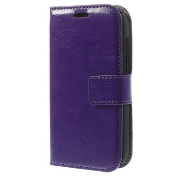 Alcatel One Touch T'Pop Wallet Nahkakotelo Violetti