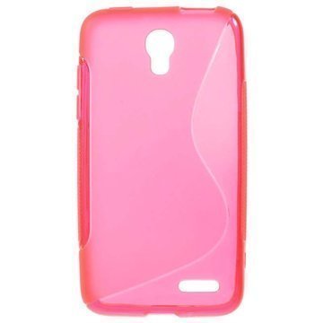 Alcatel Pop S3 S-Curve TPU-Kotelo Kuuma Pinkki