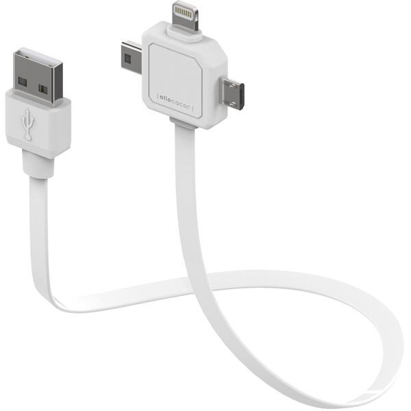 Allocacoc Multi USB-kaapeli USB- A/ Lightning /Micro/Mini-B 0 8m va