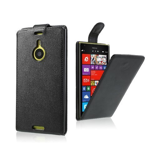 Alpha Musta Nokia Lumia 1520 Nahkakotelo