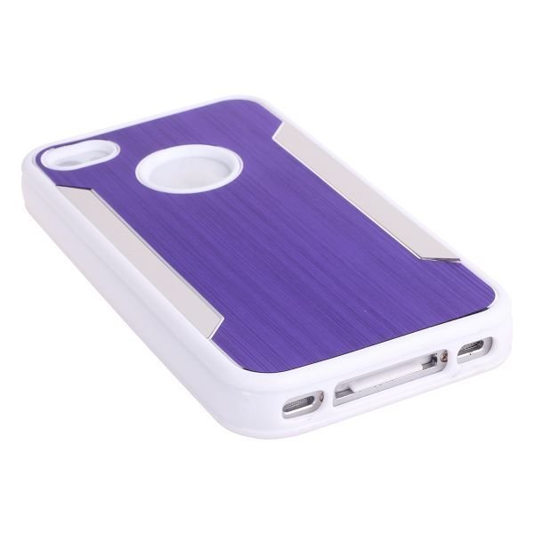 Alu-Back Ver. Ii Violetti Iphone 4 / 4s Silikonikuori Alumiini Taustalla