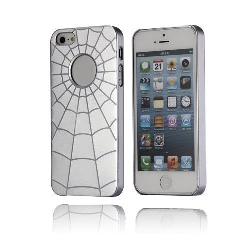 Alu Spider Hopeinen Iphone 5 Suojakuori