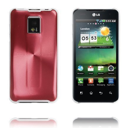 Alumiini Suojus Punainen Lg Optimus 2x P990 Suojakuori