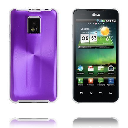 Alumiini Suojus Violetti Lg Optimus 2x P990 Suojakuori