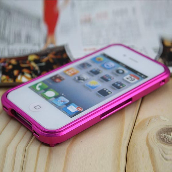 Alumiininen Iphone 4 Bumper Suojakehys Pinkki