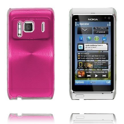 Aluminium Shield Läpikuultava Reunus Pinkki Nokia N8 Suojakuori