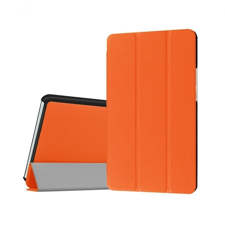 Amdrup Huawei Mediapad M3 8.4 Kolmesti Taittuva Nahkakotelo Oranssi