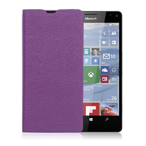 Amdrup Microsoft Lumia 950 Nahkakotelo Standillä Violetti