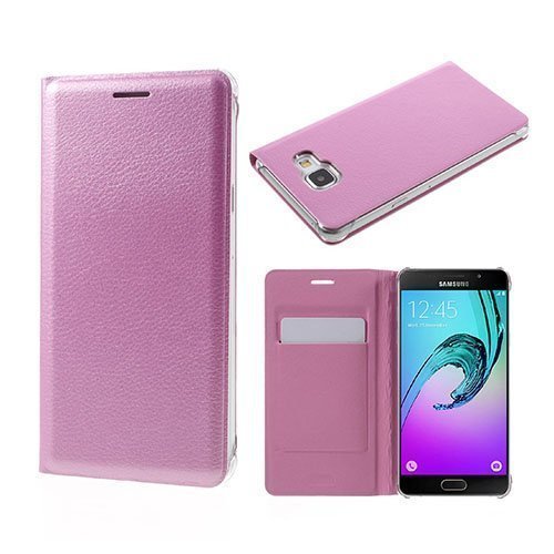 Amdrup Samsung Galaxy A5 2016 Nahkakotelo Korttitaskuilla Pinkki