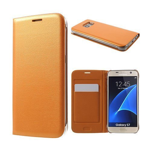 Amdrup Samsung Galaxy S7 Nahkakotelo Läpällä Oranssi