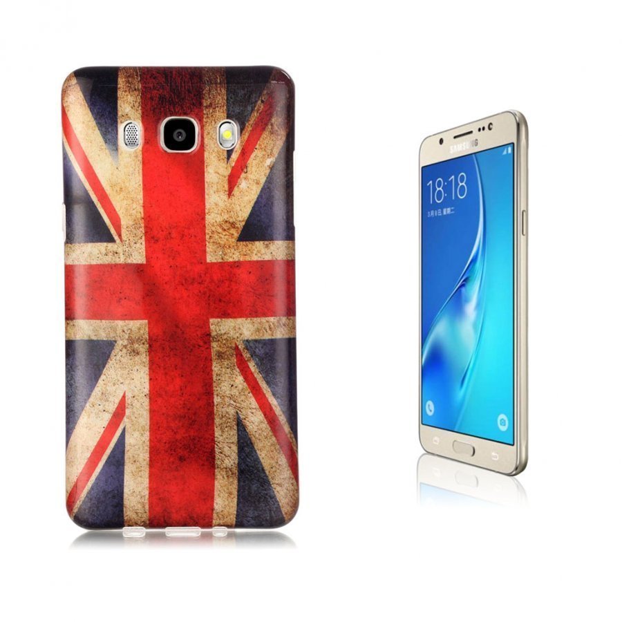 Ancher Imd Samsung Galaxy J5 2016 Joustava Kuori Retro Britannian Lippu