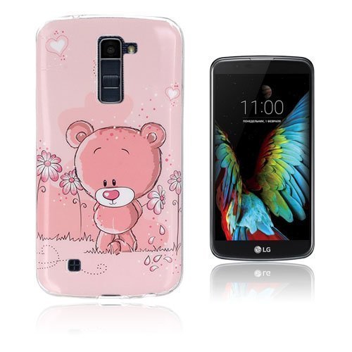 Ancher Lg K10 Tpu Kuori Kukkia Ja Nalle