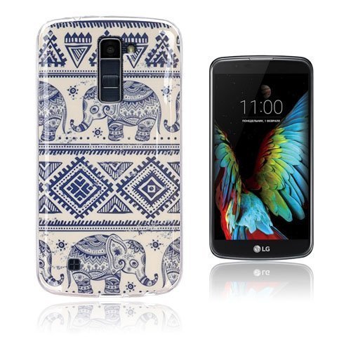 Ancher Lg K10 Tpu Kuori Norsu Ja Geometrinen Kuvio