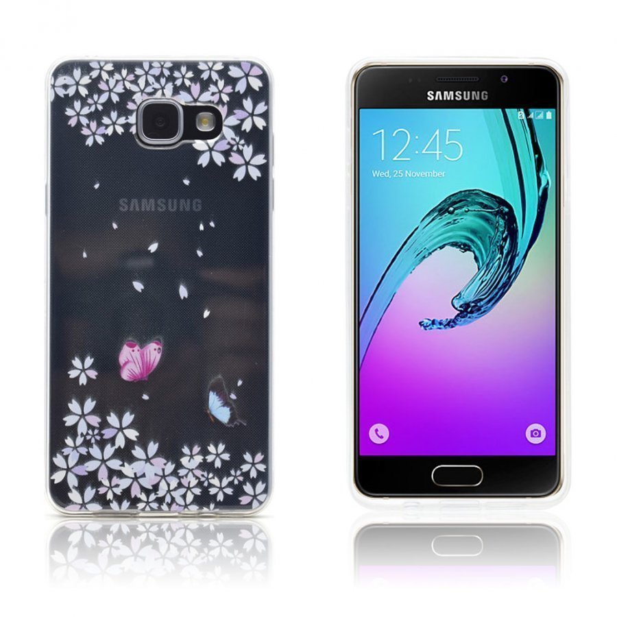 Ancher Samsung Galaxy A3 2016 Kuori Perhosia Ja Kukkia