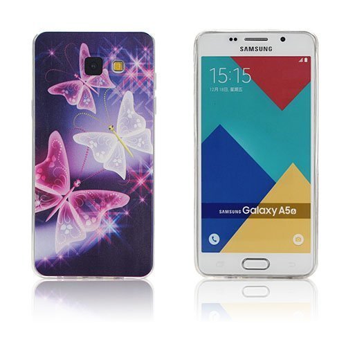 Ancher Samsung Galaxy A5 2016 Silikonikuori Eläväisiä Perhosia