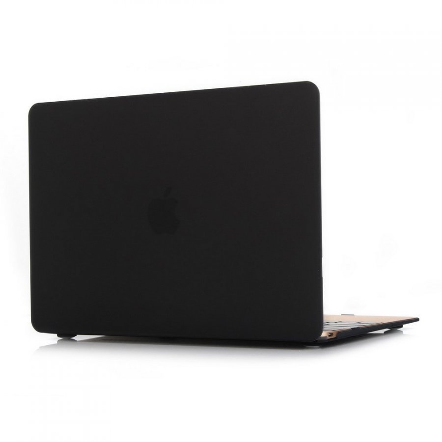 Ancker Macbook 12-Inch 2015 Retina Display Nahkakotelo Korttitaskuilla Matta Musta