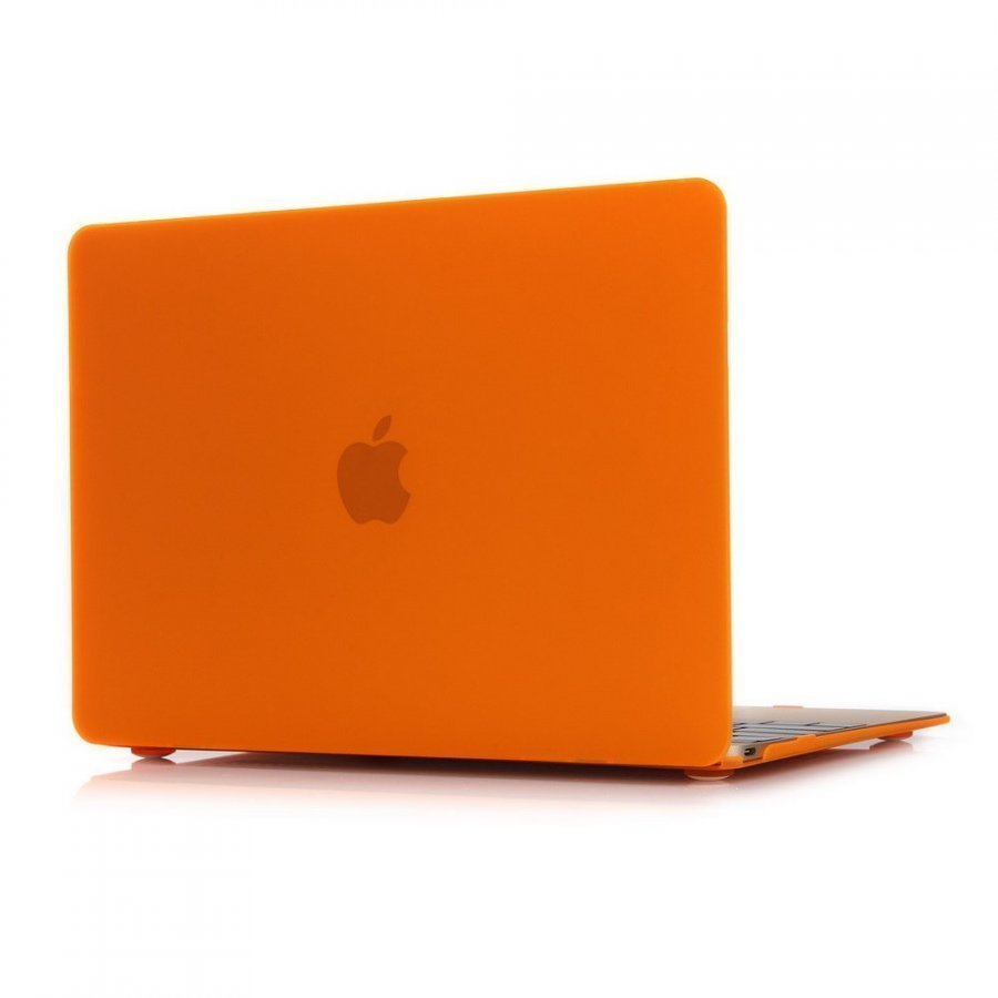 Ancker Macbook 12-Inch 2015 Retina Display Nahkakotelo Korttitaskuilla Matta Oranssi