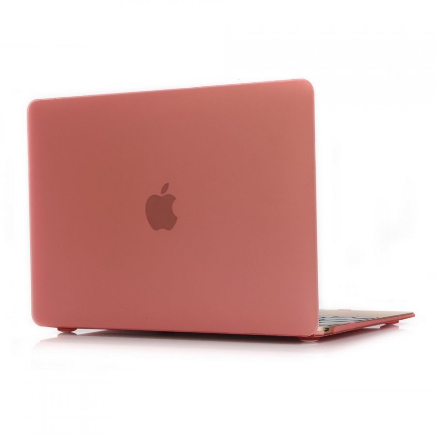 Ancker Macbook 12-Inch 2015 Retina Display Nahkakotelo Korttitaskuilla Matta Pinkki