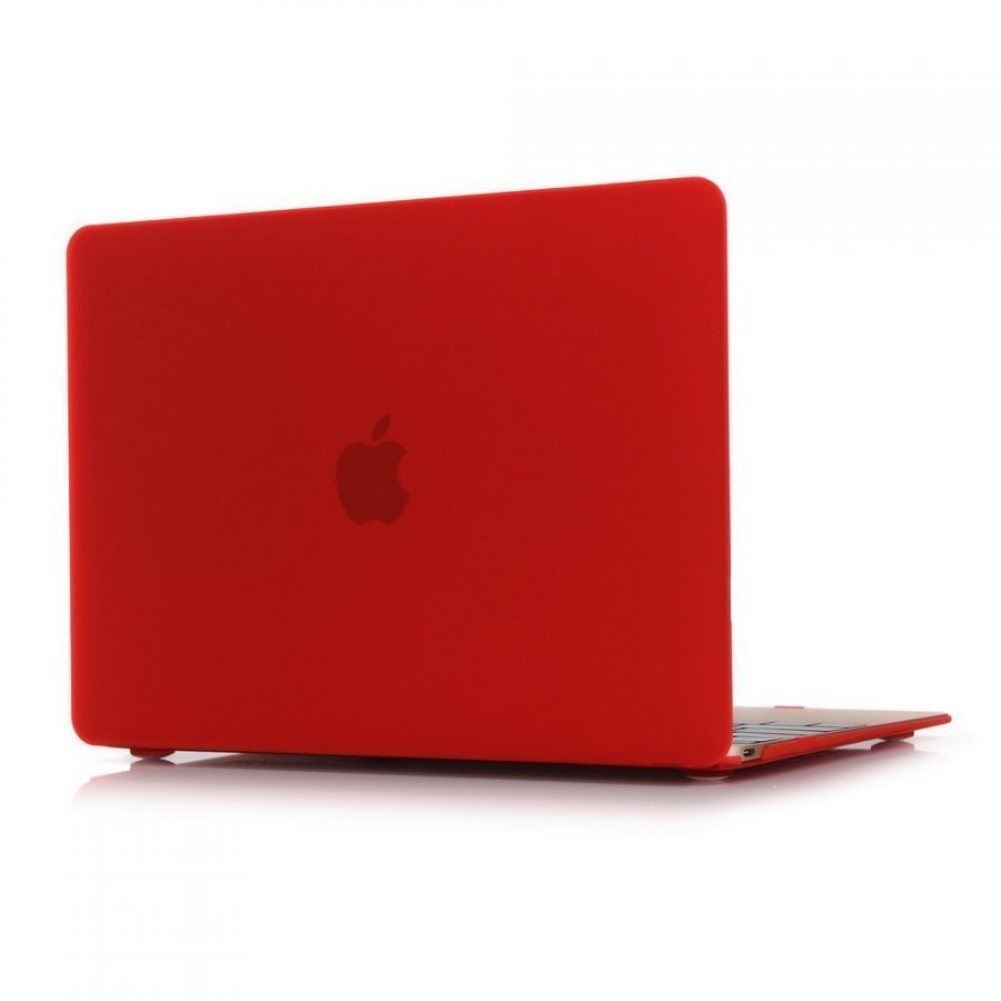 Ancker Macbook 12-Inch 2015 Retina Display Nahkakotelo Korttitaskuilla Matta Punainen