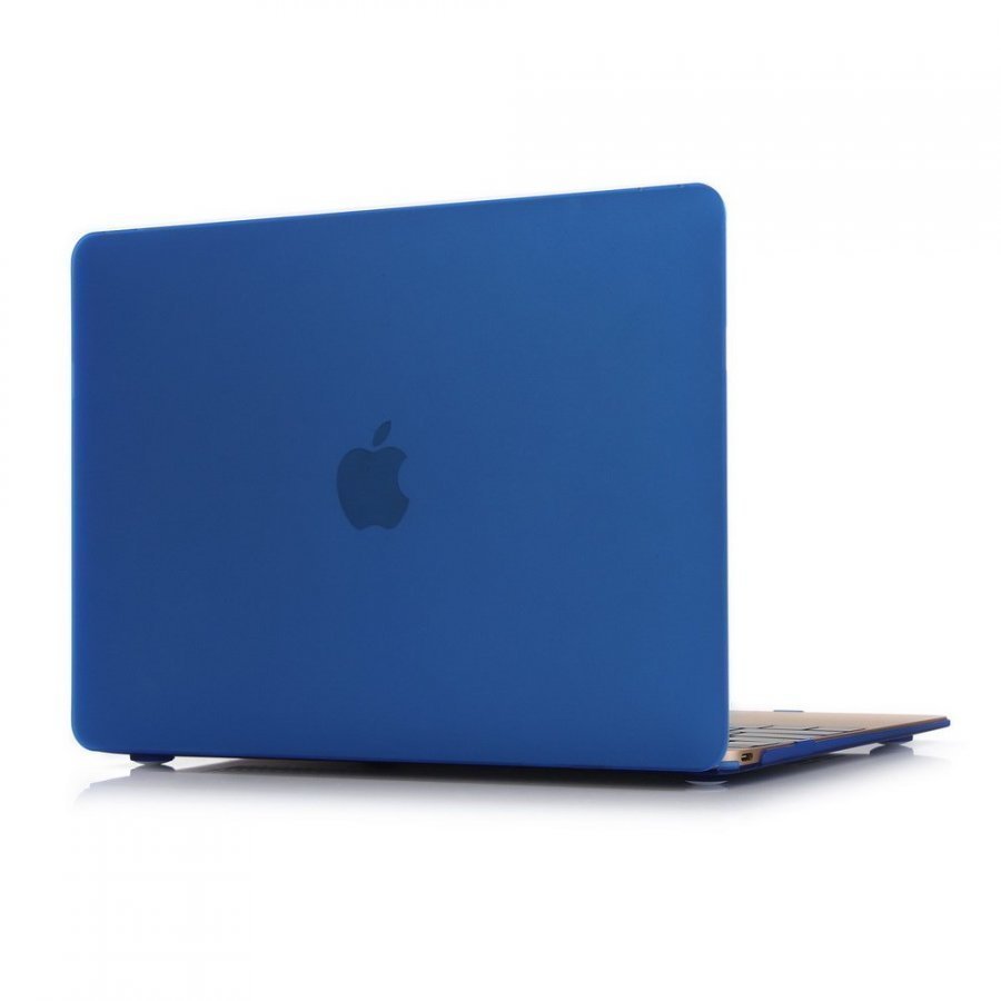 Ancker Macbook 12-Inch 2015 Retina Display Nahkakotelo Korttitaskuilla Matta Tummansininen