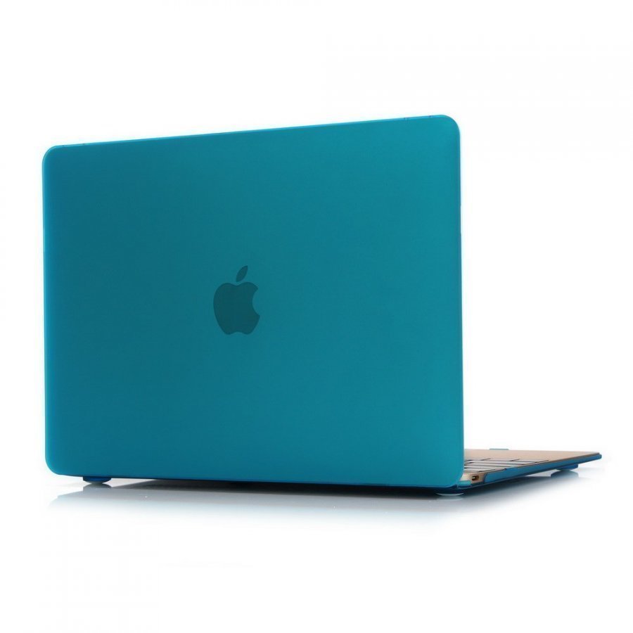 Ancker Macbook 12-Inch 2015 Retina Display Nahkakotelo Korttitaskuilla Matta Vaalea Sininen